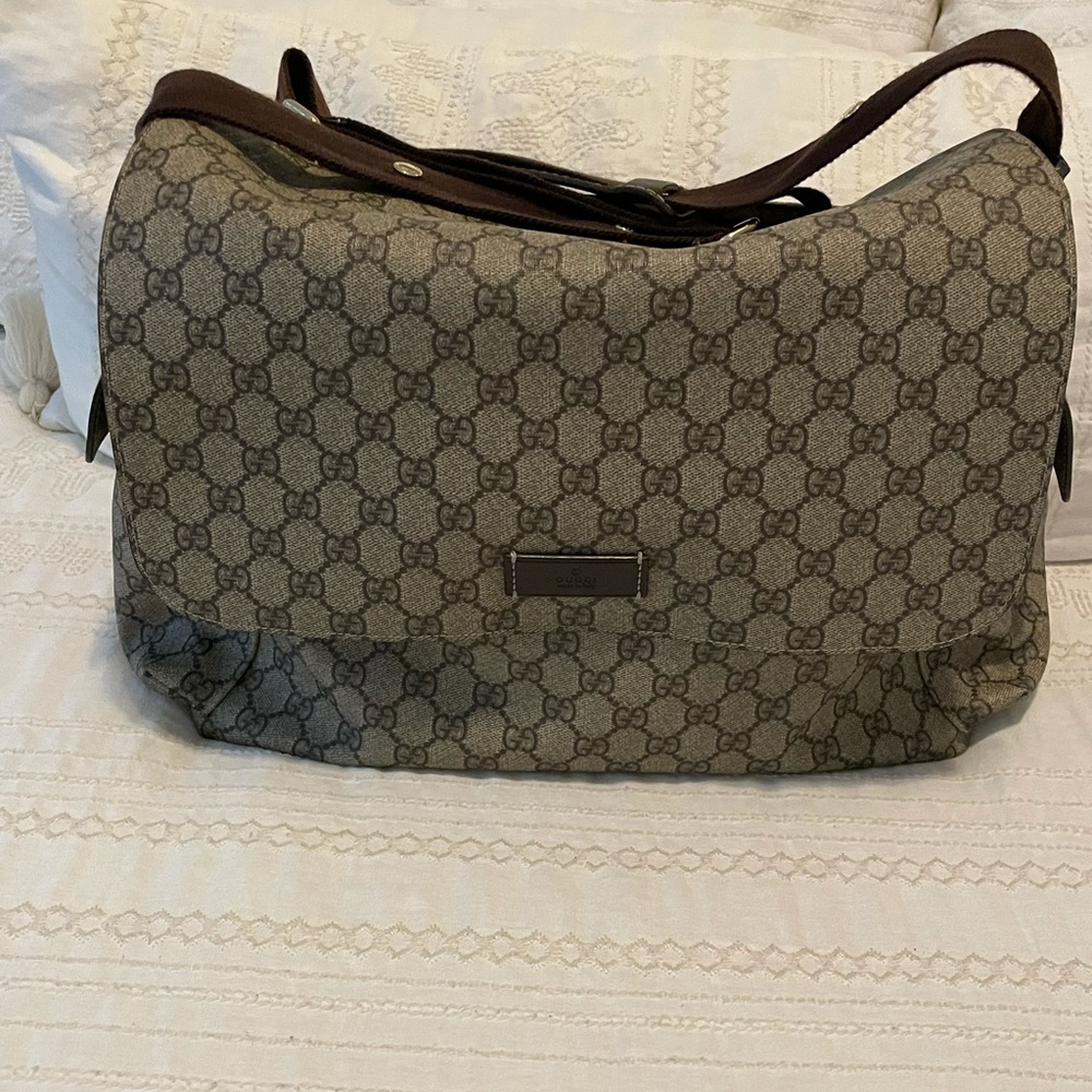 Gucci diaper bag GG plus